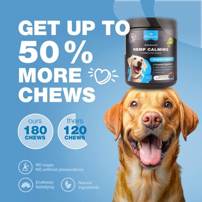 Calming Chews for Dogs Anxiety Dog Calming Treats with Melatonin Valerian Root