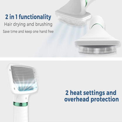 2-In-1 Pet Hair Dryer & Slicker Brush – Fast, Gentle Grooming at Home