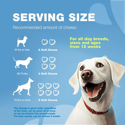 Calming Chews for Dogs Anxiety Dog Calming Treats with Melatonin Valerian Root