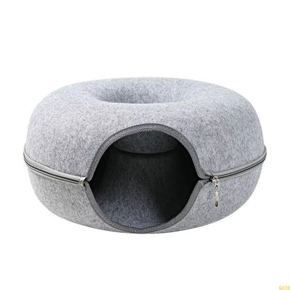 Whiskerway Tunnel Bed – 2-In-1 Cozy Hideout & Play Tube for Curious Kittens