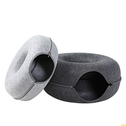 Whiskerway Tunnel Bed – 2-In-1 Cozy Hideout & Play Tube for Curious Kittens