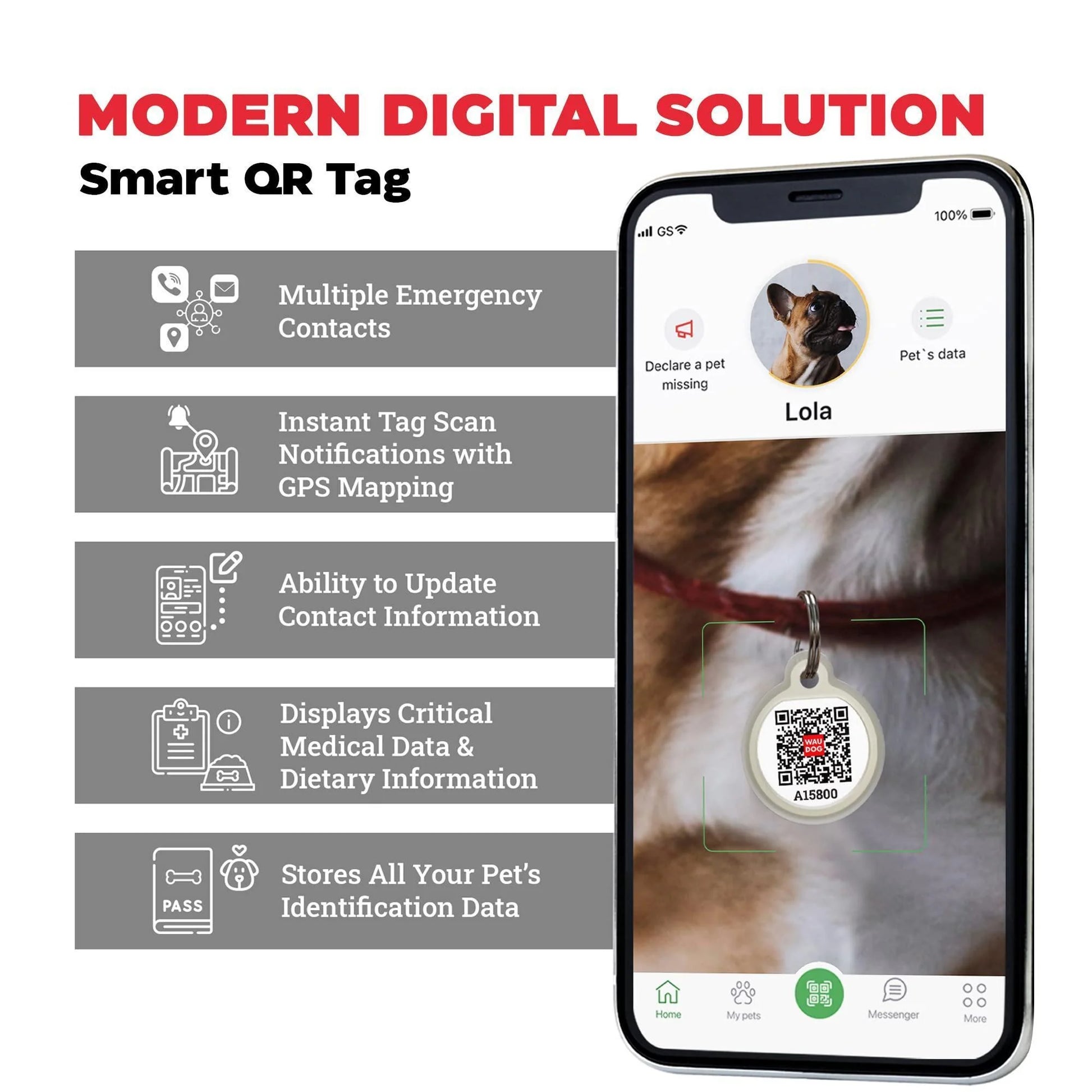 Brown Cotton Dog Harness Eco Friendly Adjustable for Large Dogs L Size 2735 In