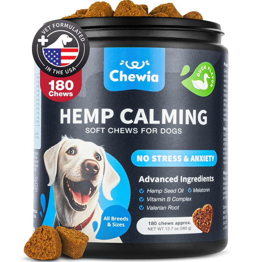 Calming Chews for Dogs Anxiety Dog Calming Treats with Melatonin Valerian Root